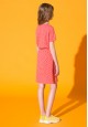 Girls Short Sleeve Jersey Dress coral