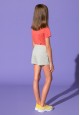 Girls Jersey Shorts light grey melange