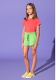 Girls Jersey Shorts green