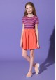 Girls Jersey Skirt coral