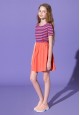 Girls Jersey Skirt coral