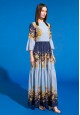 Shortened Sleeves Dress multicolored