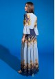 Shortened Sleeves Dress multicolored