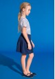 Girls Jersey Skirt dark blue