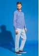 Mens Long Sleeve Shirt blue