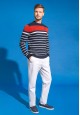 Mens Long Sleeve Knit Jumper multicolored