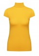 Camiseta cuello alto de manga corta color amarillo