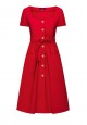 Short Sleeve Dress red