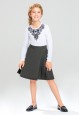 Girls Skirt dark grey melange