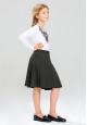 Girls Skirt dark grey melange