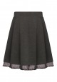 Girls Jersey Skirt dark grey melange