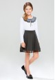 Girls Jersey Skirt dark grey melange