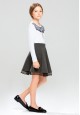 Girls Jersey Skirt dark grey melange