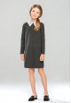 Girls Long Sleeve Jersey Dress dark grey melange