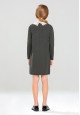 Girls Long Sleeve Jersey Dress dark grey melange