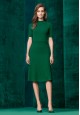 Cropped Sleeve Jersey Dress emerald