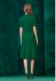 Cropped Sleeve Jersey Dress emerald