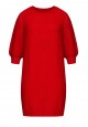 Вязаное платье с сутажной вышивкой цвет красный