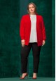 Long Sleeve Jersey Cardigan red