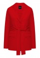 Jachetă cu brâu culoare roșie