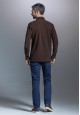 040M2604 трикотажная рубашка с длинным рукавом для мужчины цвет коричневый