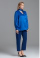 040W2658 блузка с длинным рукавом для женщины цвет синий