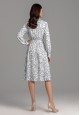 040W4111 платье с длинным рукавом для женщины цвет белый
