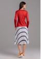 Трикотажная блузка с декором цвет красный