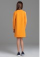 Vestido de futer adornado chica color naranja