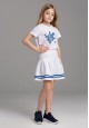 040G3310 трикотажная юбка для девочки цвет белый