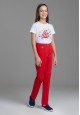 pantaloni pentru fete culoare roșie
