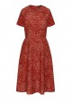 040W4115 платье с коротким рукавом для женщины цвет темнокрасный