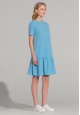 Трикотажное платье цвет голубой