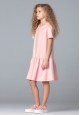 040G4161 трикотажное платье с коротким рукавом для девочки цвет розовый