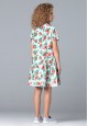 040G4162 трикотажное платье с коротким рукавом для девочки цвет мультицвет