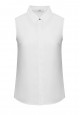 040W2623 блузка без рукавов для женщины цвет белый