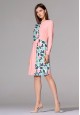070W4133 трикотажное платье с длинным рукавом для женщины цвет мультицвет