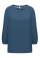 040W2624 блузка с укороченным  рукавом для женщины цвет синий
