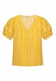 Womens Short Sleeve Blouse yellow