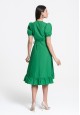 Платье с запахом цвет зелёный
