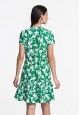 Трикотажное платье с флоральным орнаментом  мультицвет