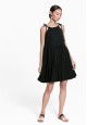 070W4116 трикотажное платье без рукавов для женщины цвет черный
