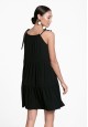 070W4116 трикотажное платье без рукавов для женщины цвет черный