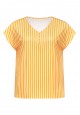 Трикотажная блузка в полоску цвет жёлтый