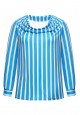 Womens Long Sleeve Striped Jersey Blouse multicolor