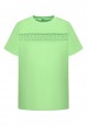 Կանացի կարճաթև ջեմպեր տրիկոտաժից ժանյակե զարդարանքով գույնը բաց կանաչ