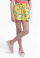 Трикотажные шорты с флоральным орнаментом для девочки мультицвет
