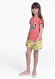 Трикотажные шорты с флоральным орнаментом для девочки мультицвет