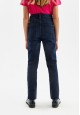 110G3101 брюки из джинсовой ткани для девочки цвет темносиний