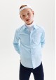 ბიჭის პერანგი გრძელი სახელოებით ღია ცისფერი